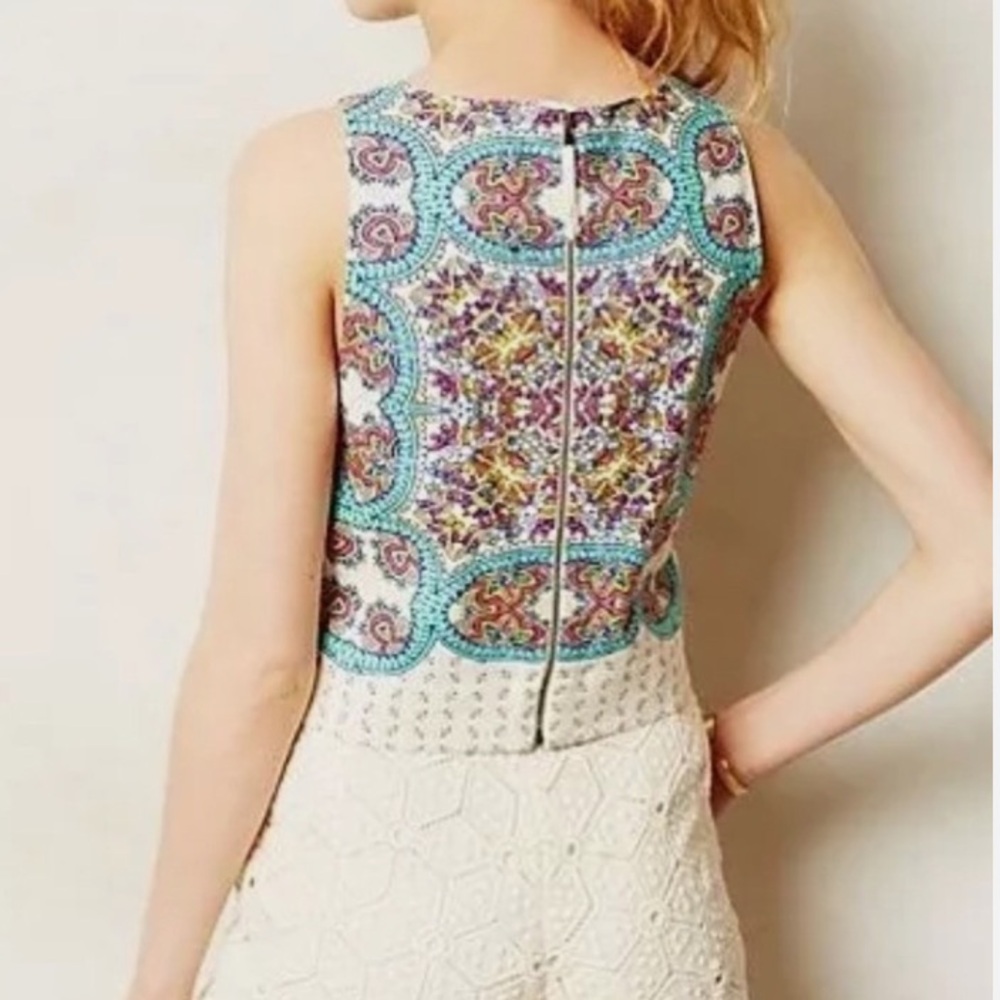 Anthropologie Maeve Manolya Art Deco print midi tank 8 - Picture 2 of 10